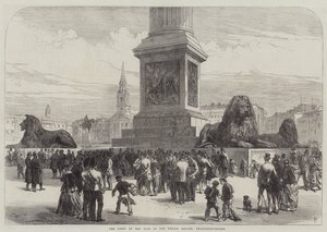 Løverne ved bunden af Nelson-søjlen, Trafalgar-Square